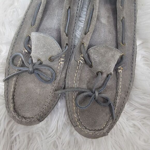 Frye Mason Tie Boat Shoe All Leather Men's Size 11.5 Gray - Picture 2 of 8
